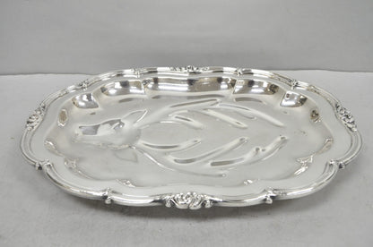 Vintage Silver Plated Scalloped Oval "Stag/Deer" Meat Serving Platter Tray