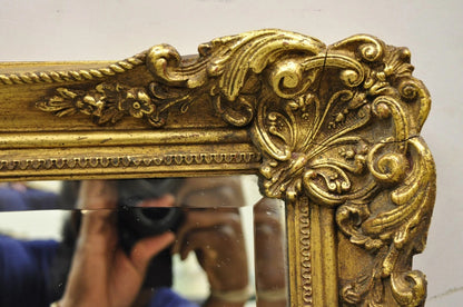 Vintage Friedman Brothers Gold French Rococo Style 45" Rectangular Wall Mirror