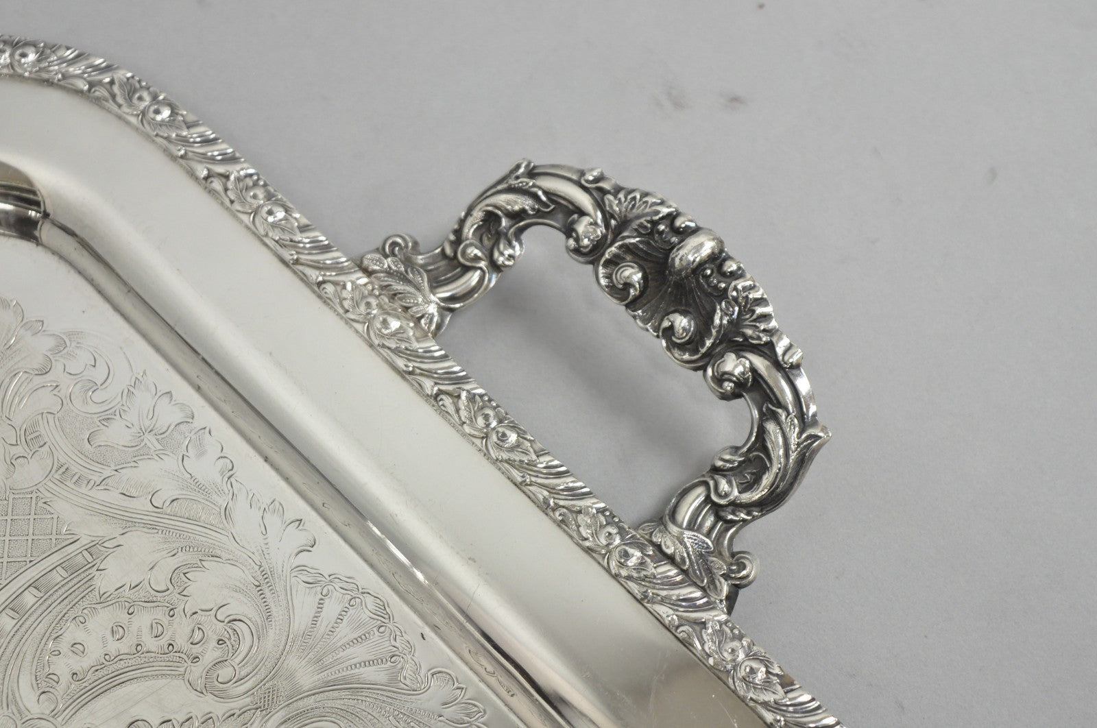 Vintage Victorian Silver Plated Twin Handle Platter Bar Tray by Henley Community
