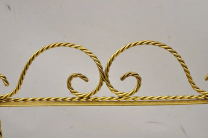 Italian Hollywood Regency Gold Gilt Iron 3 Tier Shelf Small Display Stand (A)