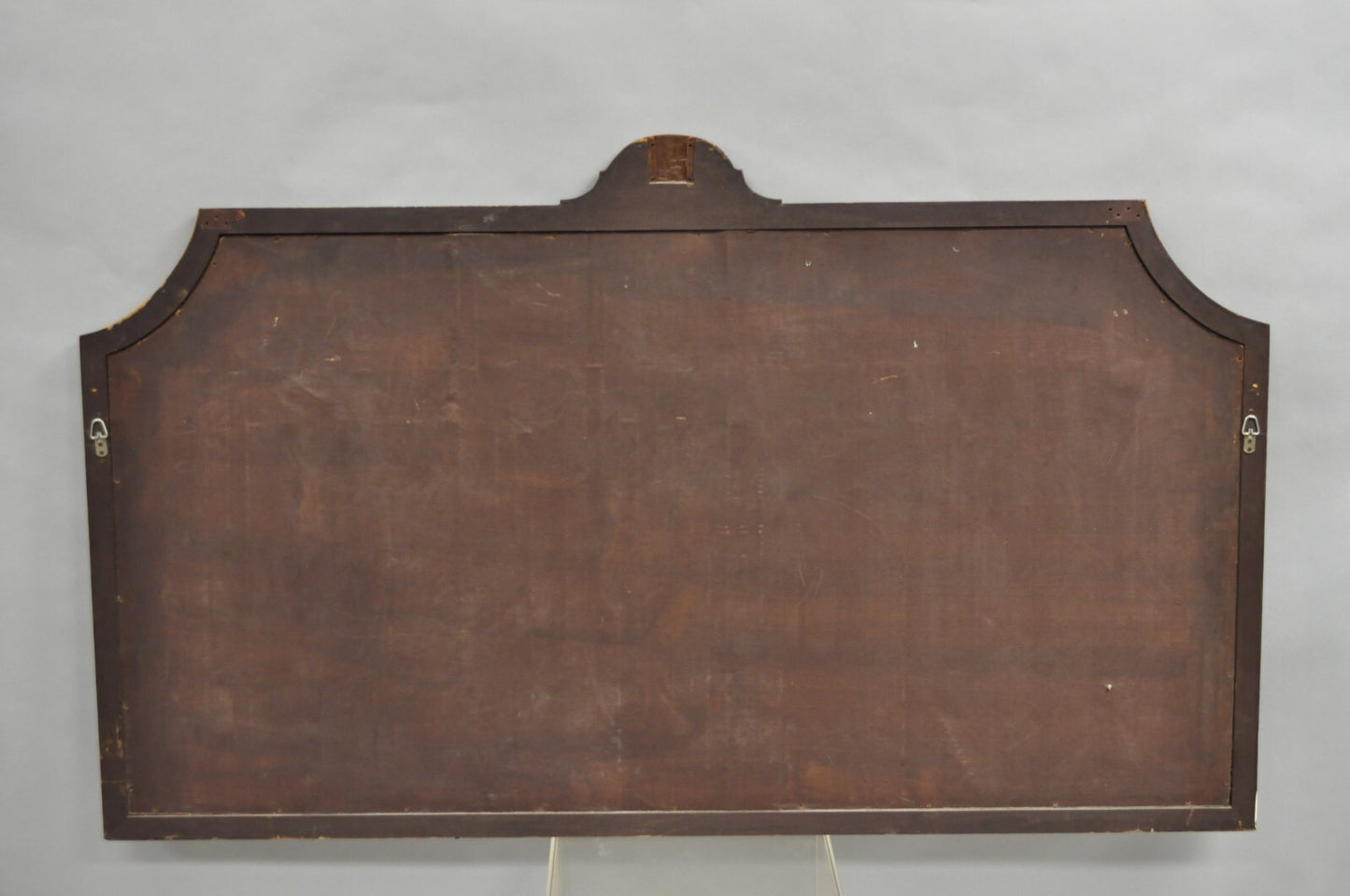 Antique French Art Deco Venetian Amber Glass Large Etched Wall Mirror