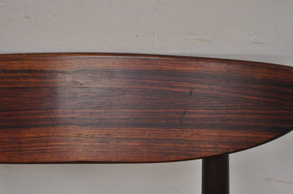 Vintage Dyrlund Mid Century Danish Modern Rosewood Curved Back Dining Side Chair