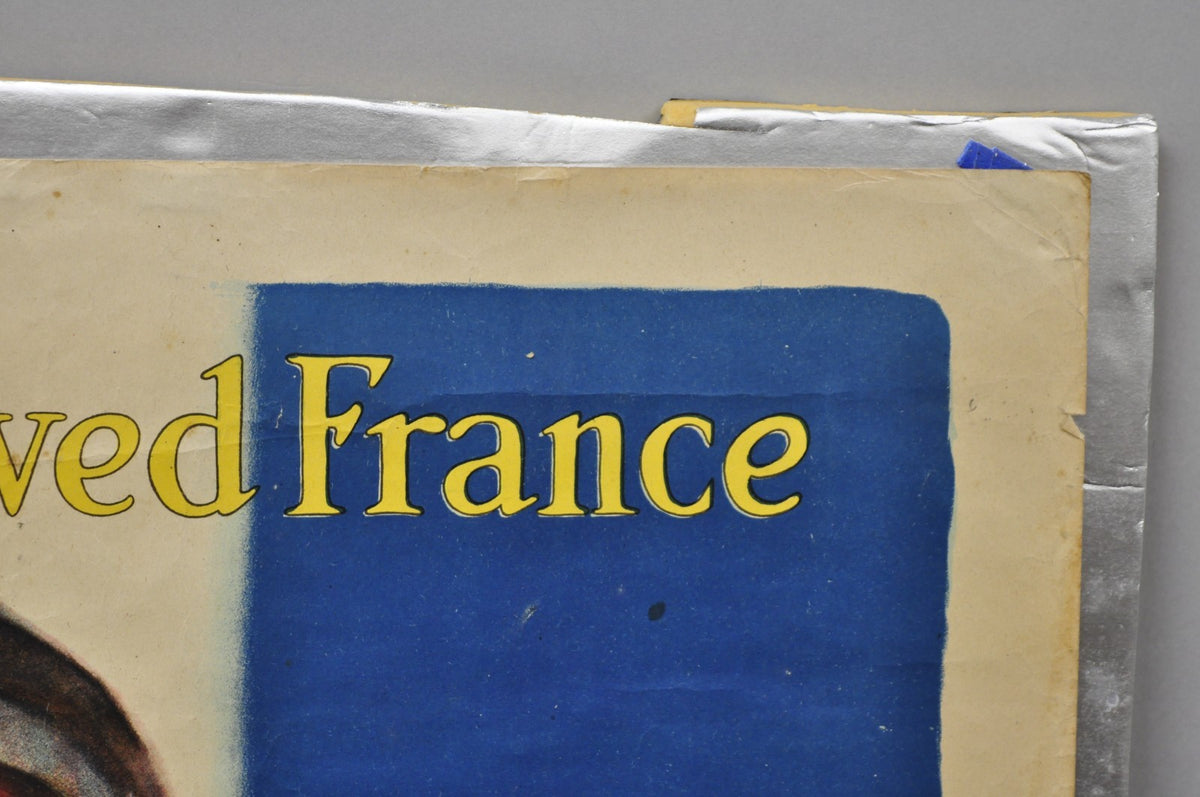 Original 1918 WWI Poster 'Joan of Arc Saved France' by William Haskell Coffin