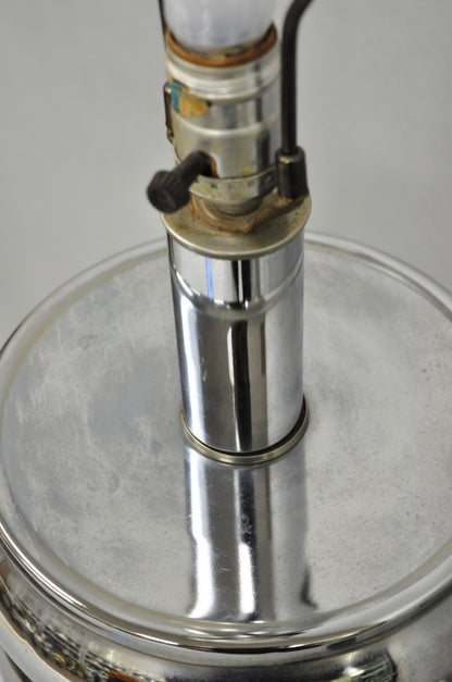 Vintage Mid Century Modern George Kovacs Stacked Ball Chrome Gunmetal Table Lamp
