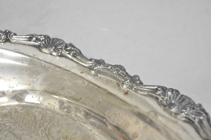 Vintage Victorian Style Silver Plated Oval 13.5" Trinket Serving Dish (A)