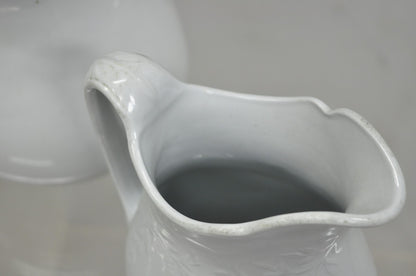 English Ironstone Imperial Hope & Carter Burgess Goddard Water Pitchers Set of 2