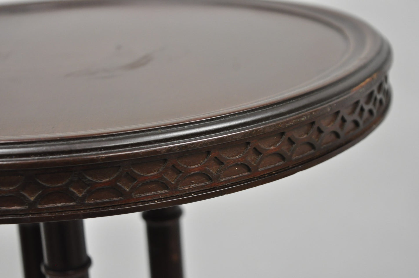 Vintage Mersman Regency Style Mahogany 46" Tall Pedestal Plant Stand Table
