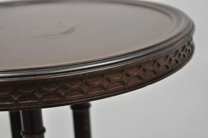 Vintage Mersman Regency Style Mahogany 46" Tall Pedestal Plant Stand Table
