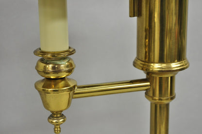 Vintage French Empire Brass Metal Bouillotte Desk Table Lamp w/ Spartan Helmet