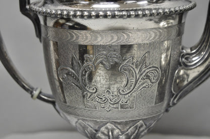 Antique Reed & Barton 1929 English Regency Silver Plated Samovar Tea Set 4 Pcs