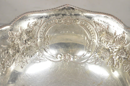 Antique English Regency Victorian Floral Repousse Lion Punch Bowl Ice Bucket