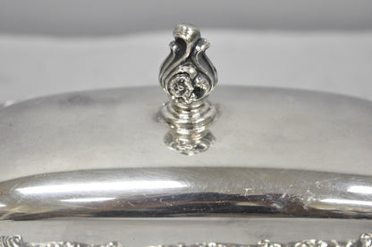 Vintage International Silver Countess Silver Plated Covered Butter Dish
