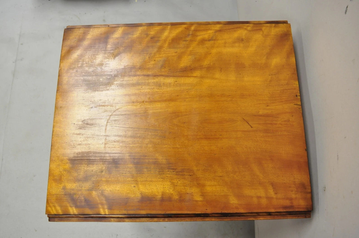 Antique Sheraton Chestnut Wood 2 Drawer Pembroke Drop Leaf Work Side End Table