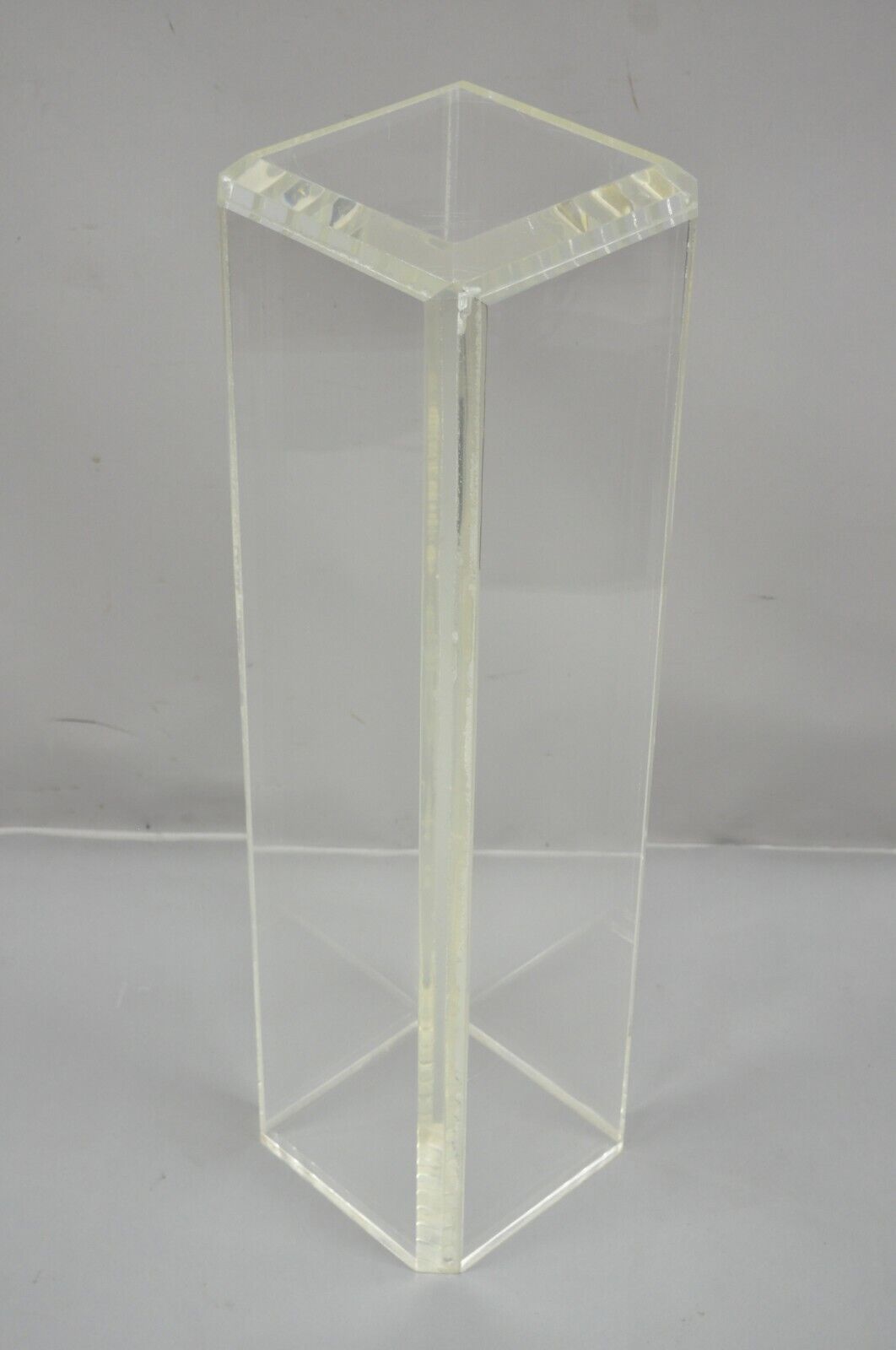 Vintage Mid Century Modern Clear Lucite 36" Acrylic Pedestal Bust Plant Stand