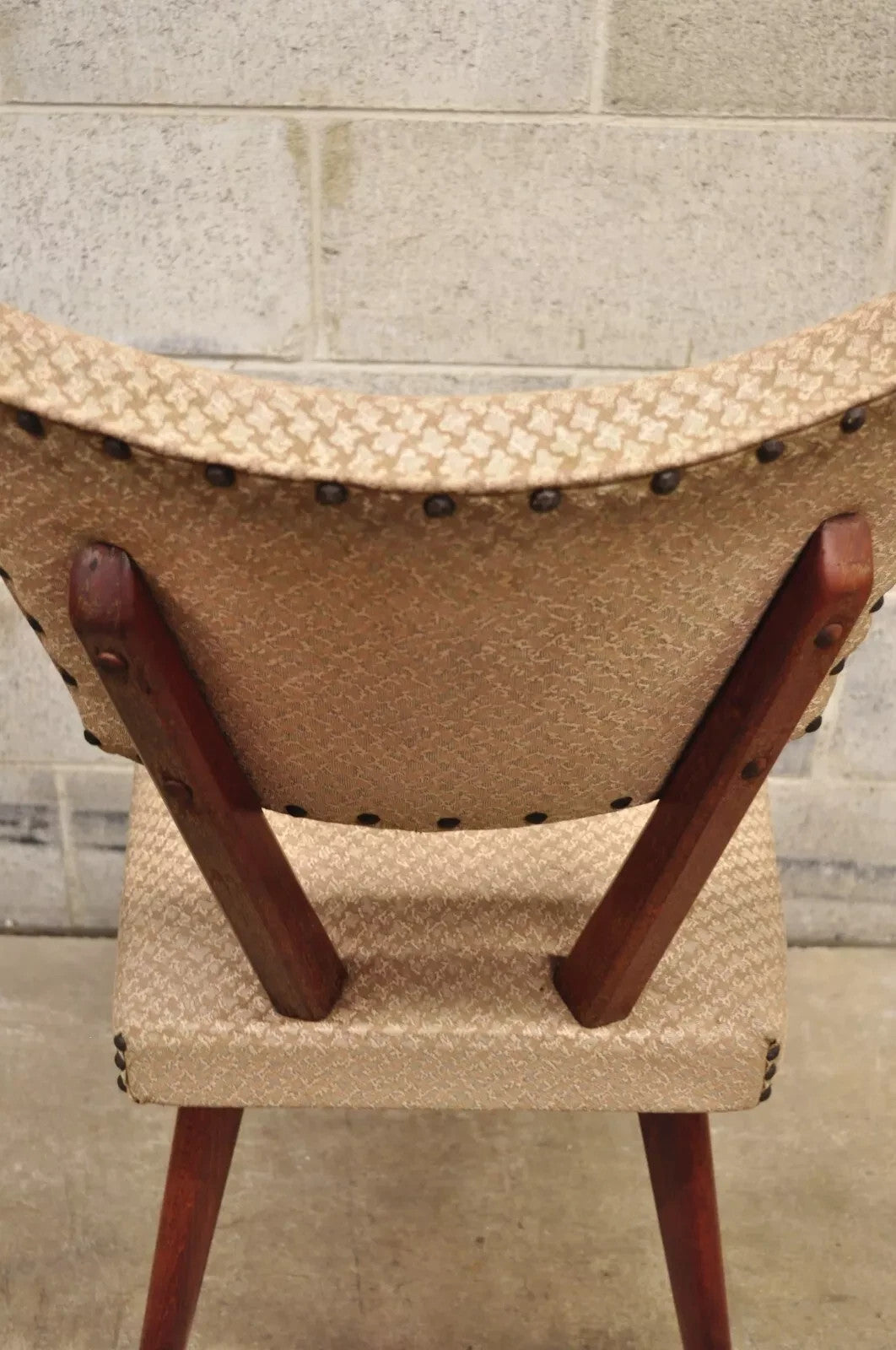 Vintage Mid Century Gilbert Rohde Jens Risom Style Mahogany Dining Chair (C)