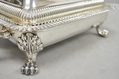 Antique English Regency Georgian Silver Plated Covered Chafing Serving Dish
