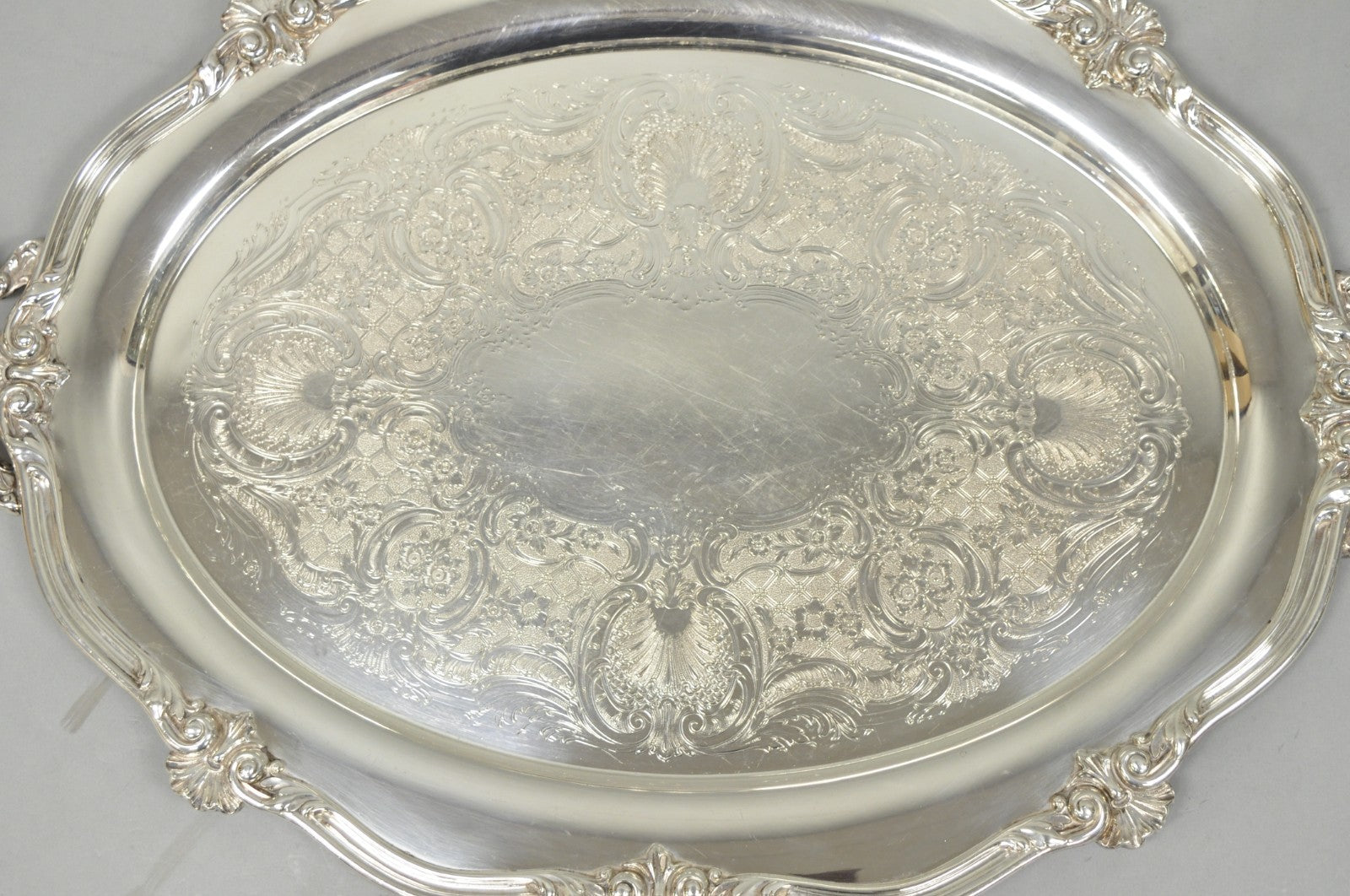 Vintage Reed & Barton 05600 Regent Victorian Silver Plated Serving Platter Tray