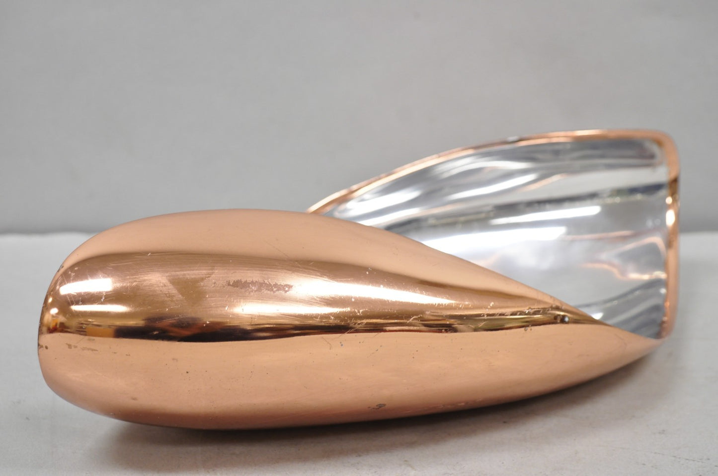 Nambe MT0546 Karim Rashid Modernist Mixed Metal Copper Snail Scroll Tray Bowl