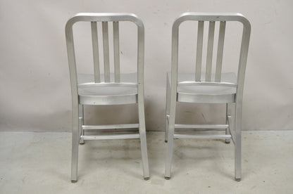 Emeco Navy Collection Brushed Aluminum Side Chair 1006 - A Pair