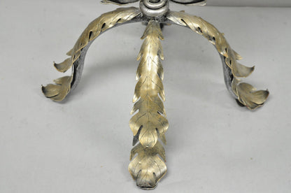 Contemporary Mediterranean Style Silver Gilt Iron Metal Mirror Fireplace Screen