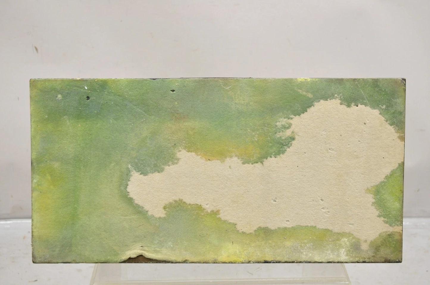 "Tashlich" by Samuel M Segal Judaism Vintage Brutalist Green Plaster Sculpture