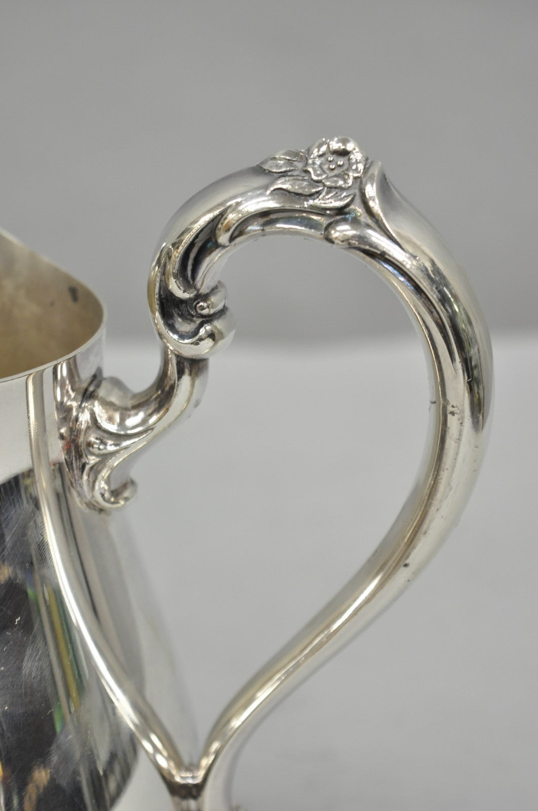 Vintage International Silver Co Silver Plated Victorian Bulbous Water Pitcher