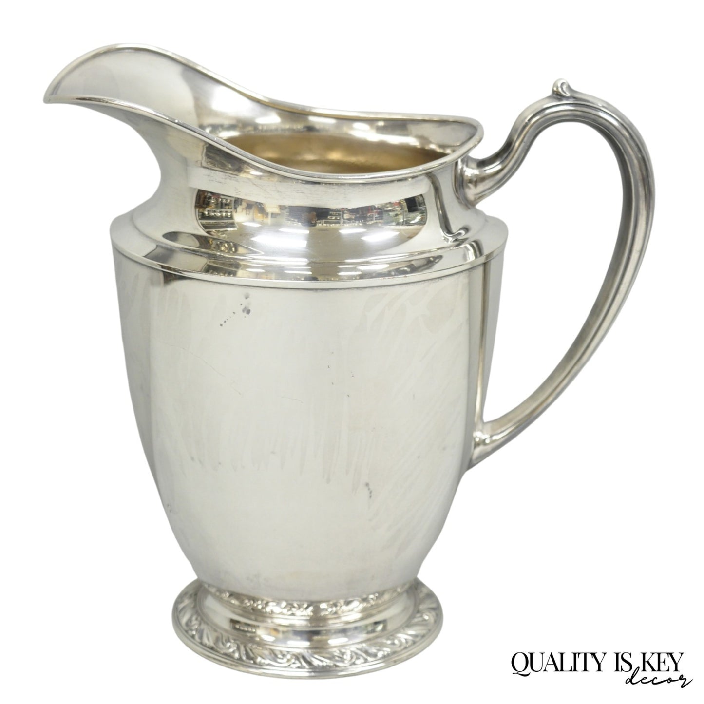 Vintage Oneida Briarcliff Victorian Silver Plated Water Pitcher