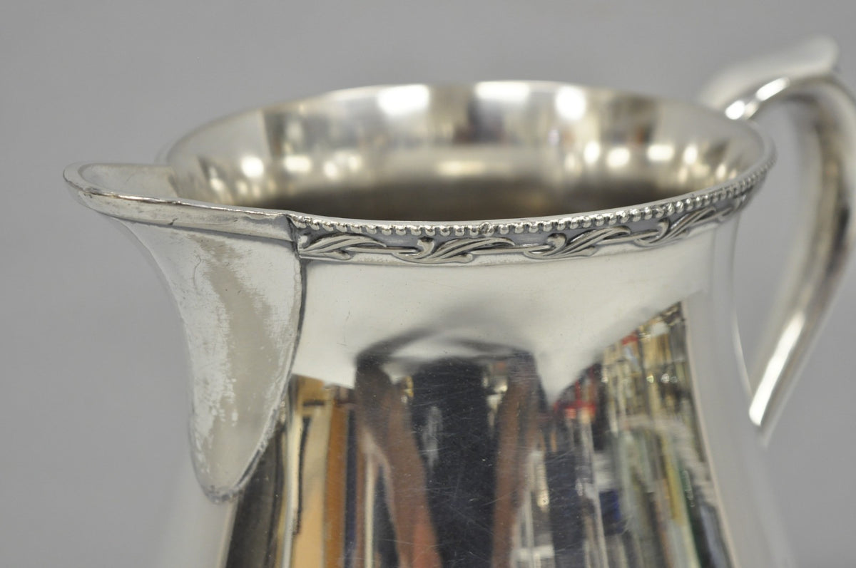 Vintage N.S. Co Victorian Bulbous Silver Plated Lemonade Beverage Water Pitcher