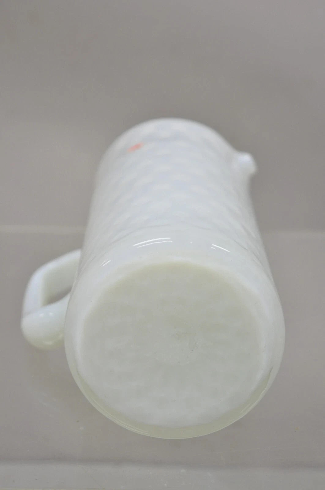 Vintage Murano White Italian Venetian Mid Century Modern Glass Water Pitcher