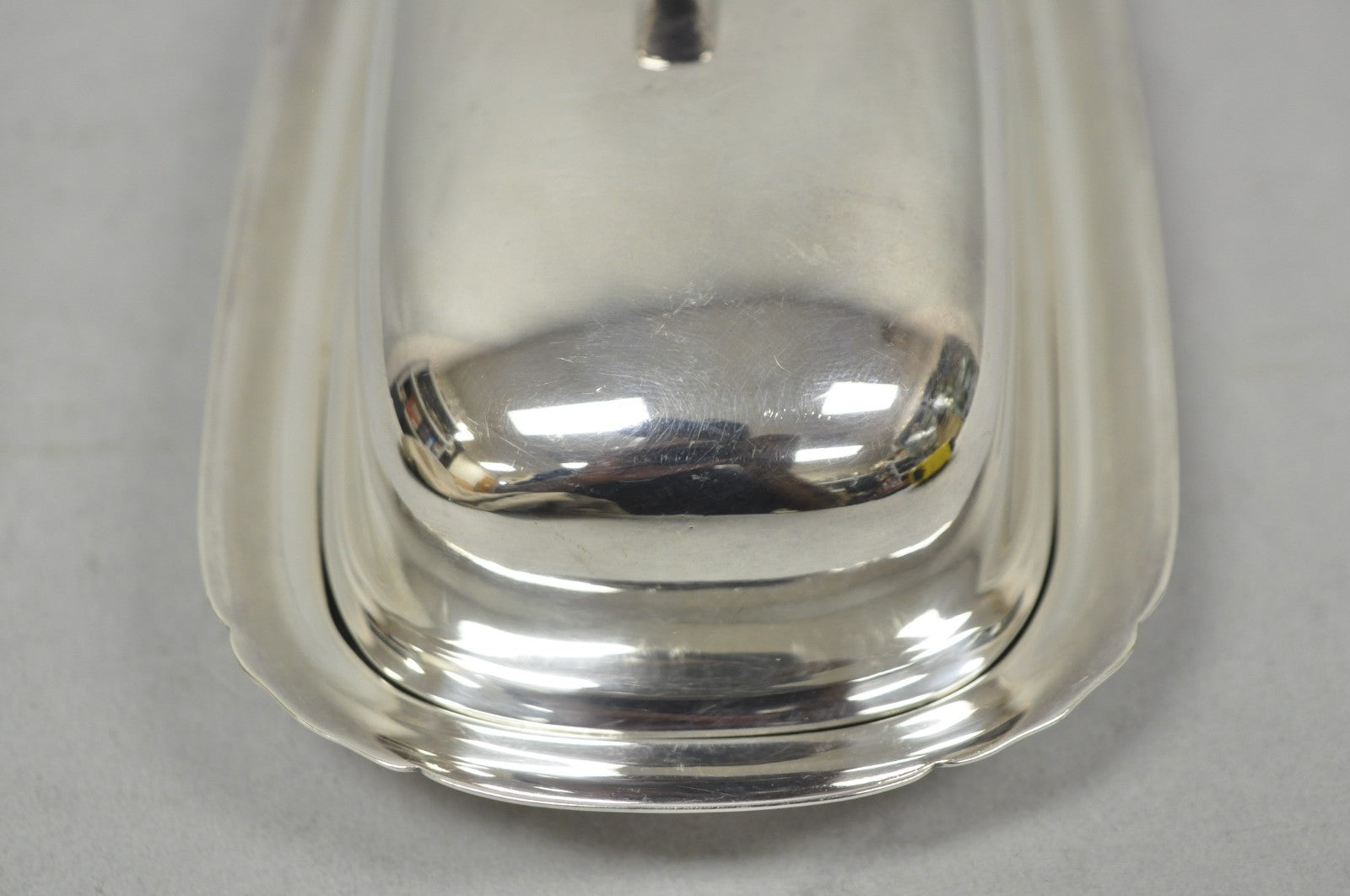 Vintage Reed & Barton Art Deco Mid Century Modern Silver Plated Butter Dish