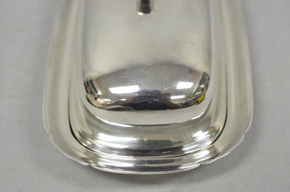 Vintage Reed & Barton Art Deco Mid Century Modern Silver Plated Butter Dish