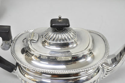 Antique English Sheffield B. Altman Art Deco Silver Plated Tea Service Set, 4 Pc