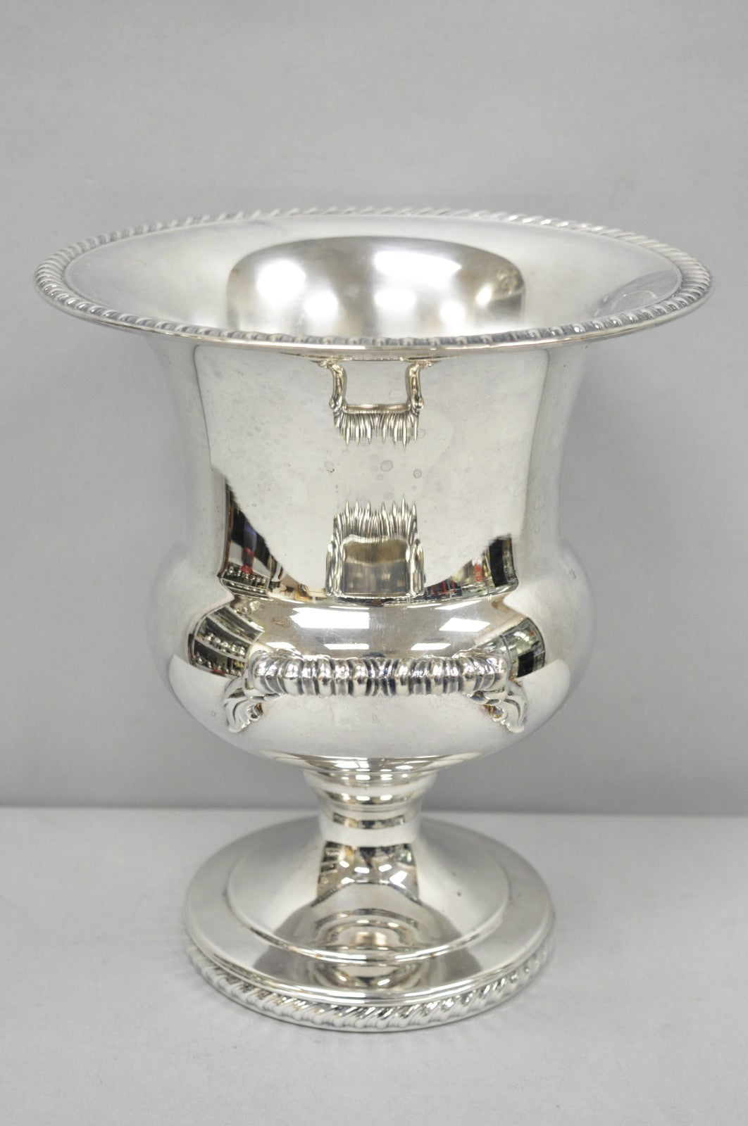 English Regency Silver Plated Trophy Cup Urn Champagne Chiller Ice Bucket