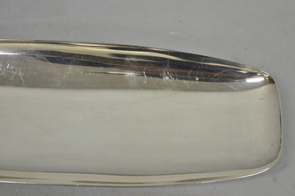 Vintage Mid Century Modern FB Rogers 529 Silver Plated Narrow Trinket Dish Pair