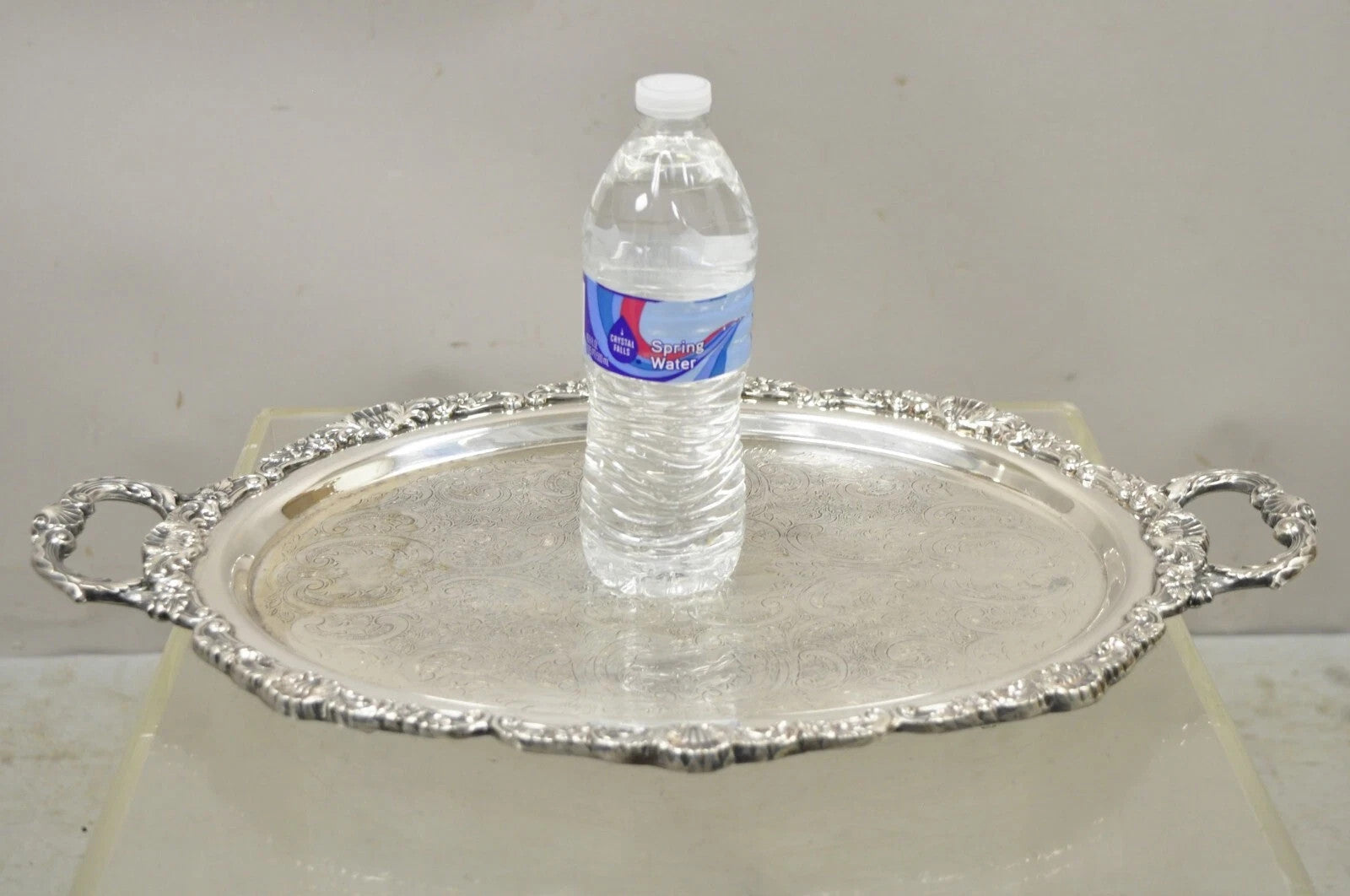 Vintage EPCA Bristol Silver by Poole 73 16 Silver Plated Oval Platter Bar Tray