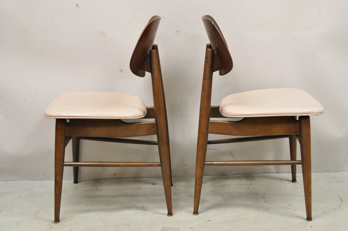 Vintage Thonet Mid Century Modern Bentwood Walnut Dining Chairs - Set of 4
