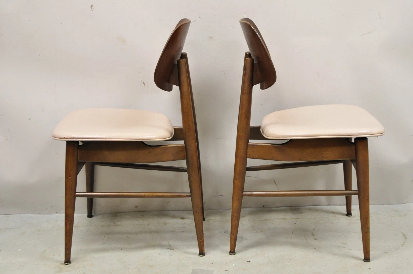 Vintage Thonet Mid Century Modern Bentwood Walnut Dining Chairs - Set of 4