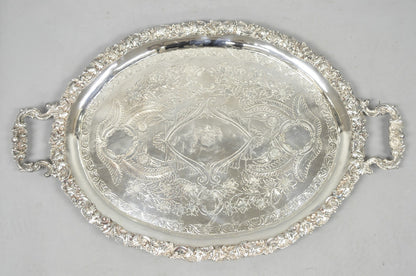 Antique Barker Ellis English Victorian Silver Plated Tea Set w/Tray - 7 Pc Set