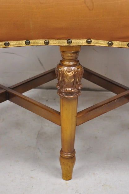 Antique Joerns Bros French Provincial Kidney Bean 6 Leg Vanity Bench Stool