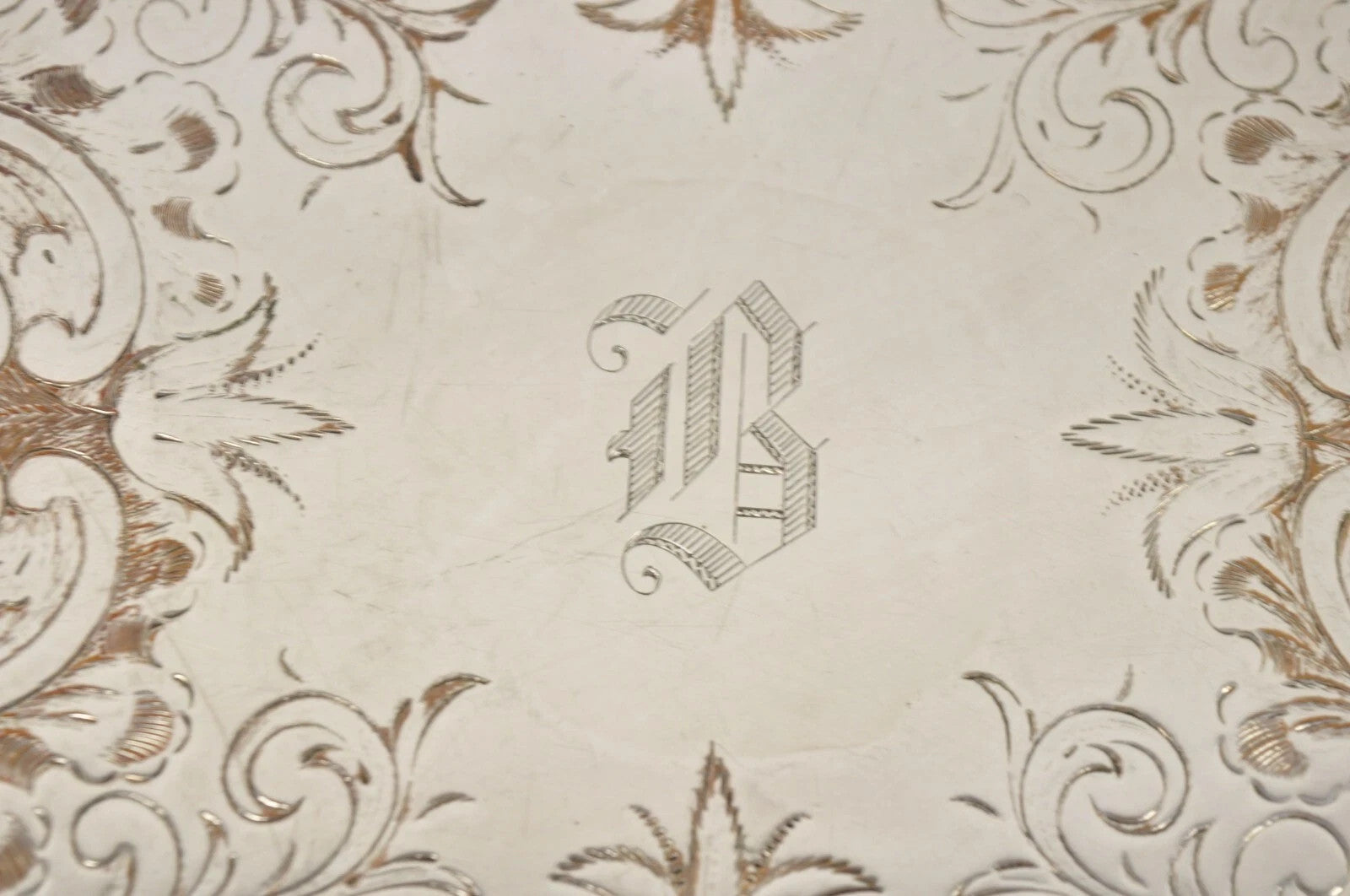 Antique Victorian Silver Plated 12" Round Award Platter Tray to Francis Biddle