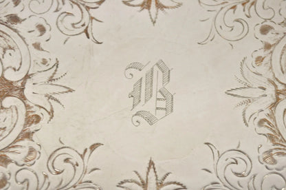 Antique Victorian Silver Plated 12" Round Award Platter Tray to Francis Biddle