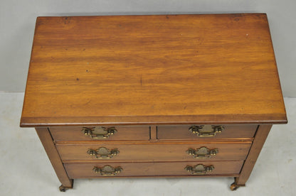 Antique Walnut Miniature Salesman Sample Small Chippendale Chest of Drawers