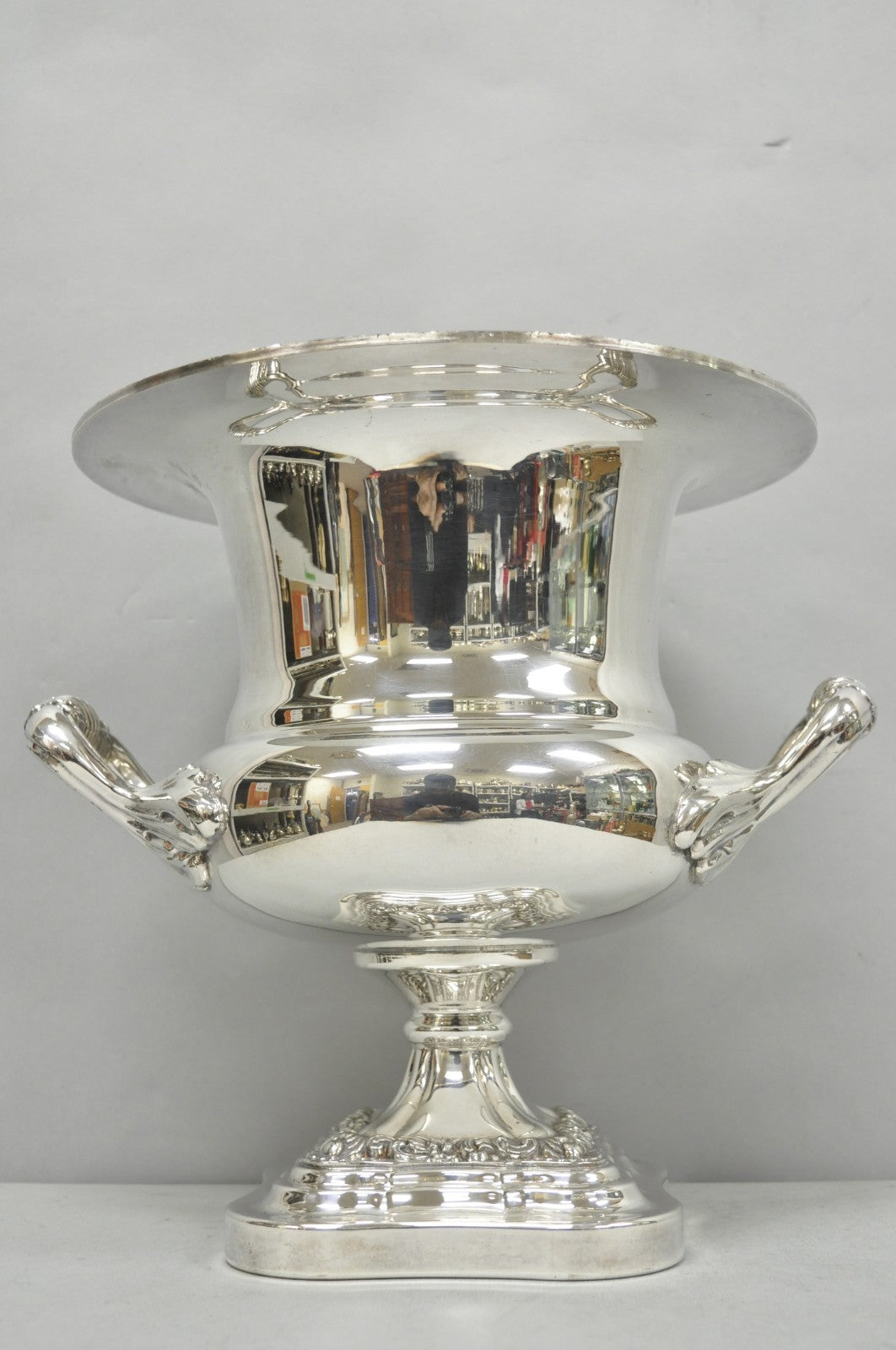 English Regency Silver Plated Trophy Cup Urn Champagne Chiller Ice Bucket by BSC