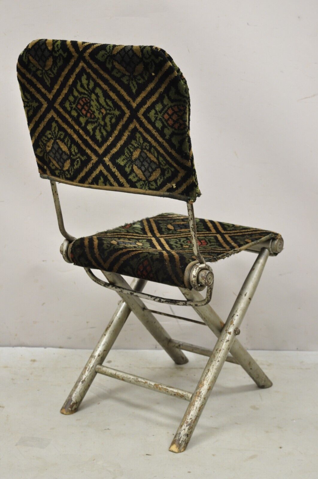 Antique 19th Century Civil War Period Folding Officers Camp Chair Campaign Chair