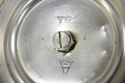 Vintage Victorian Silver Plated Lazy Susan Revolving Serving Platter Party Tray