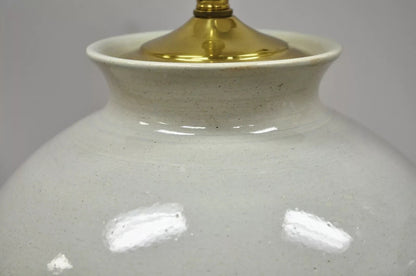 Chinoiserie Porcelain Celadon Green Glazed Ceramic Temple Jar Table Lamps - Pair