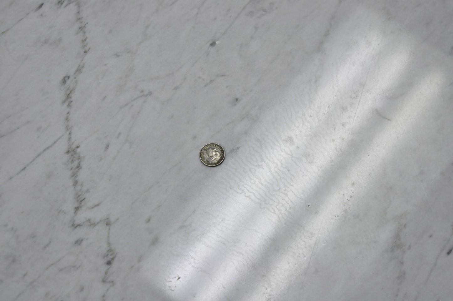 Vintage Mid Century Modern Knoll Style Pedestal Base Marble Top Coffee Table