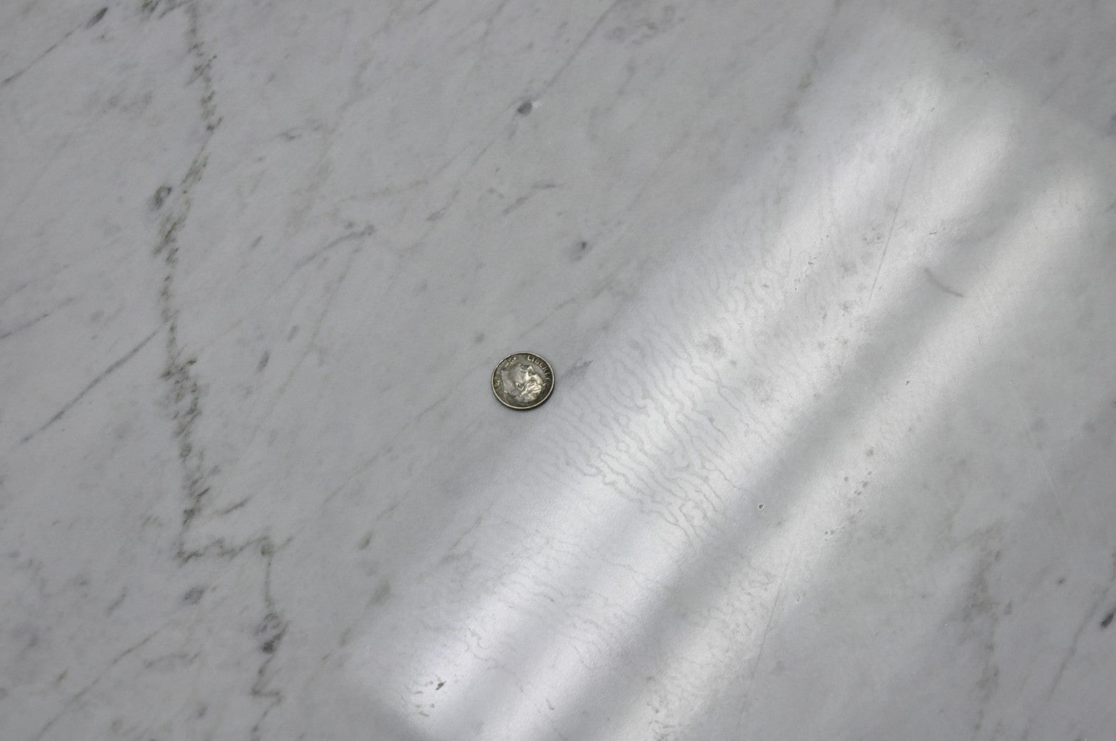 Vintage Mid Century Modern Knoll Style Pedestal Base Marble Top Coffee Table