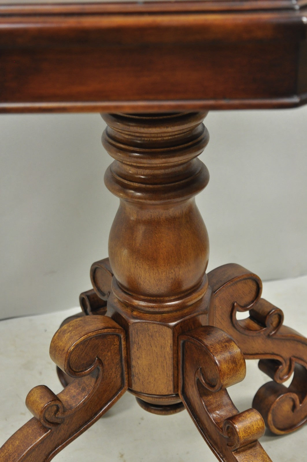Contemporary Italian Mediterranean Style Marquetry Inlay Pedestal Side Table
