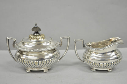 Vintage Reed & Barton Sulgrave Manor Edwardian Silver Plated Tea Set - 4 Pc Set